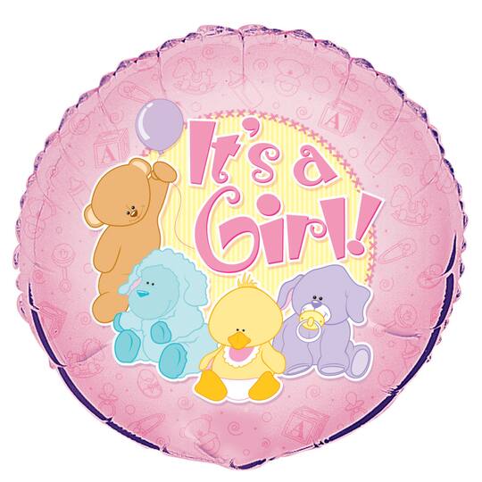 Foil Baby Animals It S A Girl Baby Shower Balloon 18 Foil Baby Animals It S A Girl Baby Shower Balloon 18
